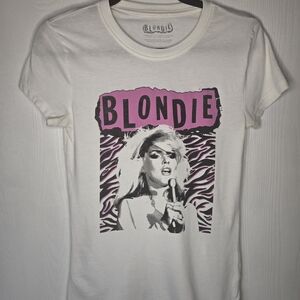 Blondie Graphic T-Shirt in White and Pink